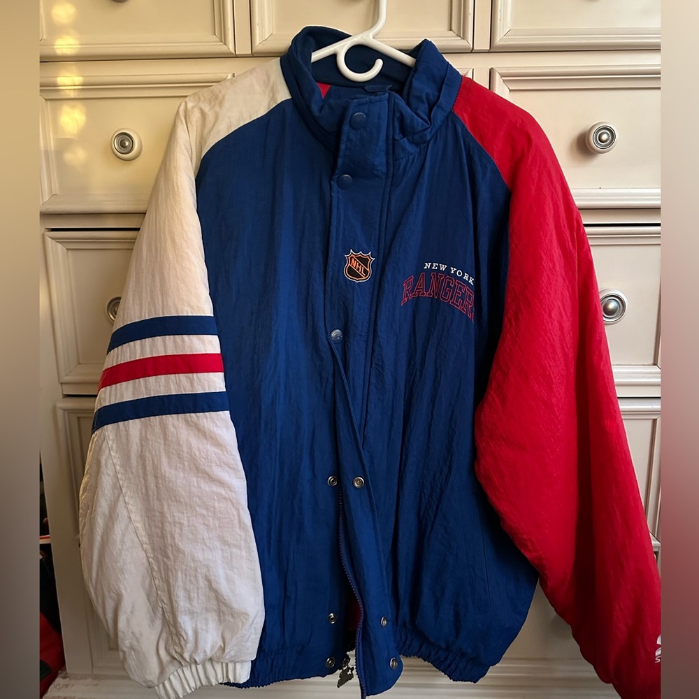 Vintage New York Rangers Starter Puffer Jacket